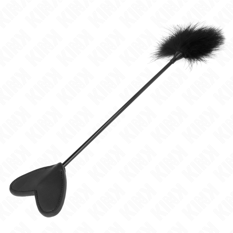 KINK - PLUMAS PARA COSQUILLAS CON PALETA DE CORAZÓN 31 CM - BDSM & BONDAGE - El Arte del Placer