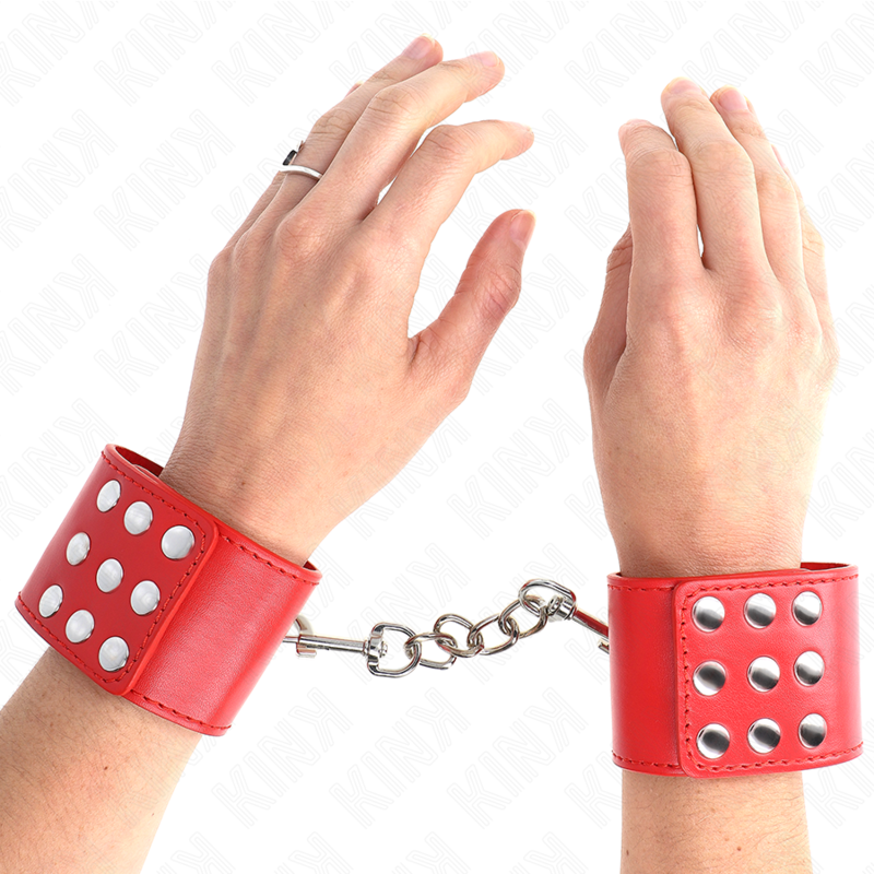 KINK – MUÑEQUERAS CON CIERRE A PRESIÓN AJUSTABLE 19-24 CM X 5.5 CM - BDSM & BONDAGE - El Arte del Placer