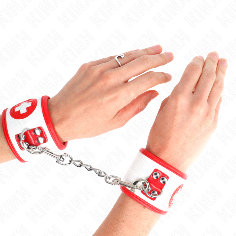 KINK - MUÑEQUERAS MINI ENFERMERA AJUSTABLE 18-23 CM X 5 CM - BDSM & BONDAGE - El Arte del Placer