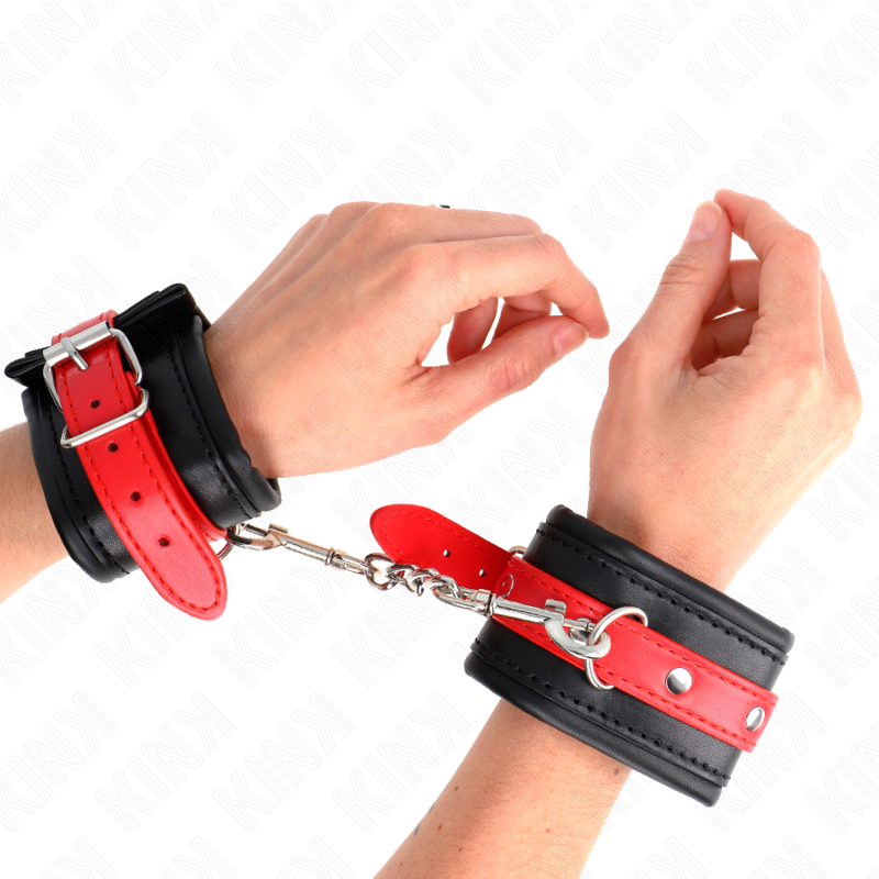 KINK – MUÑEQUERAS CON CORREA AJUSTABLE 17-28 CM X 6 CM - BDSM & BONDAGE - El Arte del Placer