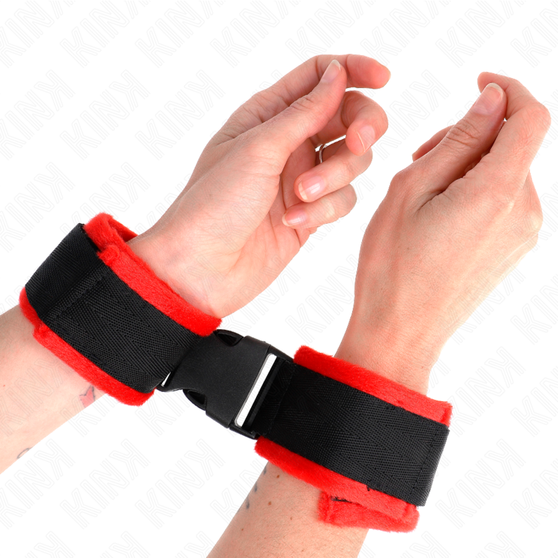 KINK – MUÑEQUERAS NYLON MODELO 1 AJUSTABLE 25-35 CM X 6 CM - BDSM & BONDAGE - El Arte del Placer