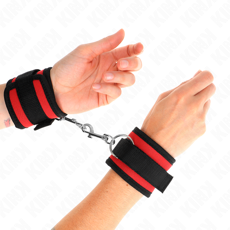 KINK – MUÑEQUERAS NYLON MODELO 2 AJUSTABLE 18-35 CM X 6 CM - BDSM & BONDAGE - El Arte del Placer