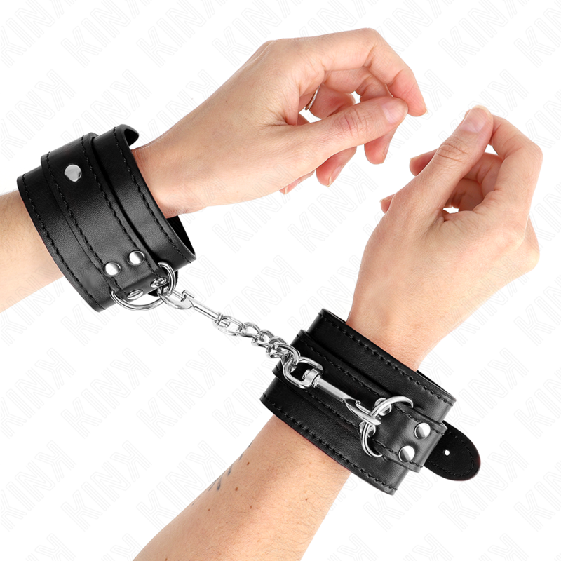 KINK – MUÑEQUERAS SENCILLAS AJUSTABLE 20-23 CM X 5.5 CM - BDSM & BONDAGE - El Arte del Placer