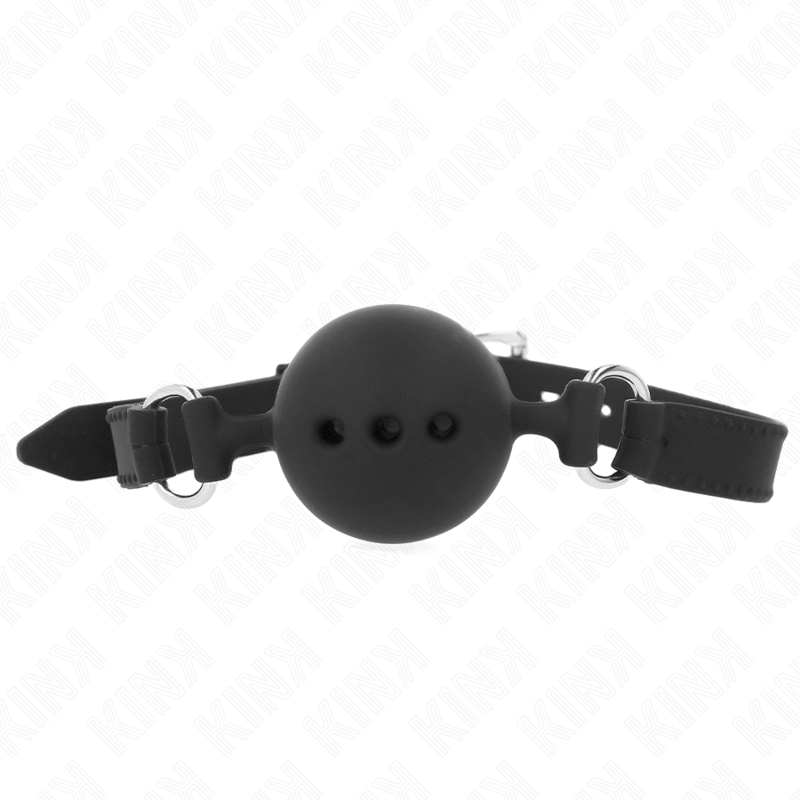 KINK – MORDAZA 55 X 2 CM DE BOLA 4.5 CM DE SILICONA COMPLETA TALLA AJUSTABLE 35-51 CM - BDSM & BONDAGE - El A…