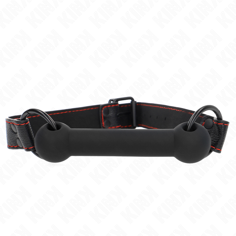 KINK – MORDAZA FORMA DE HUESO CON CORREA POLIPIEL AJUSTABLE 41-57 CM - BDSM & BONDAGE - El Arte del Placer