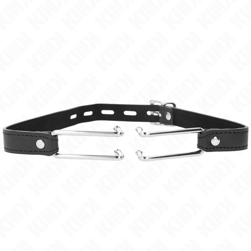 KINK - MORDAZA GANCHO DE METAL 11.5 CM CON CORREA DE POLIPIEL AJUSTABLE 39-58 CM X 2 CM - BDSM & BONDAGE - El Arte …