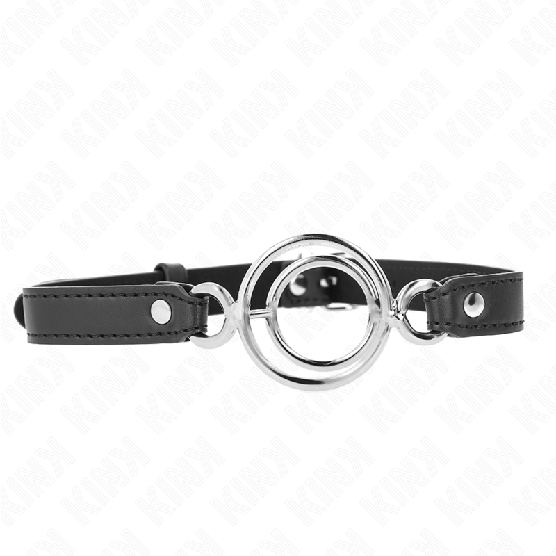 KINK - MORDAZA CON MÚLTIPLES JUNTAS TÓRICAS 5 CM NEGRO 63 X 2.5 CM - BDSM & BONDAGE - El Arte del Placer