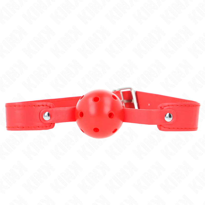KINK – MORDAZA DE BOLA 4.5 CM TRANSPIRABLE 65 X 2.5 CM - BDSM & BONDAGE - El Arte del Placer
