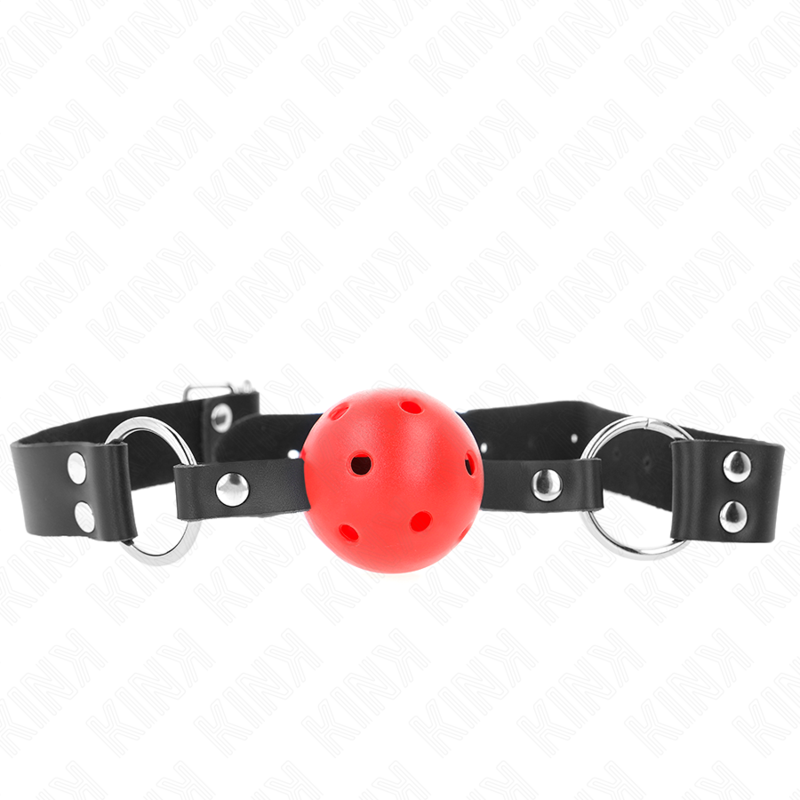 KINK – MORDAZA DE BOLA 4 CM TRANSPIRABLE CON DOBLE REMACHE 62 X 2.5 CM AJUSTABLE -58 CM