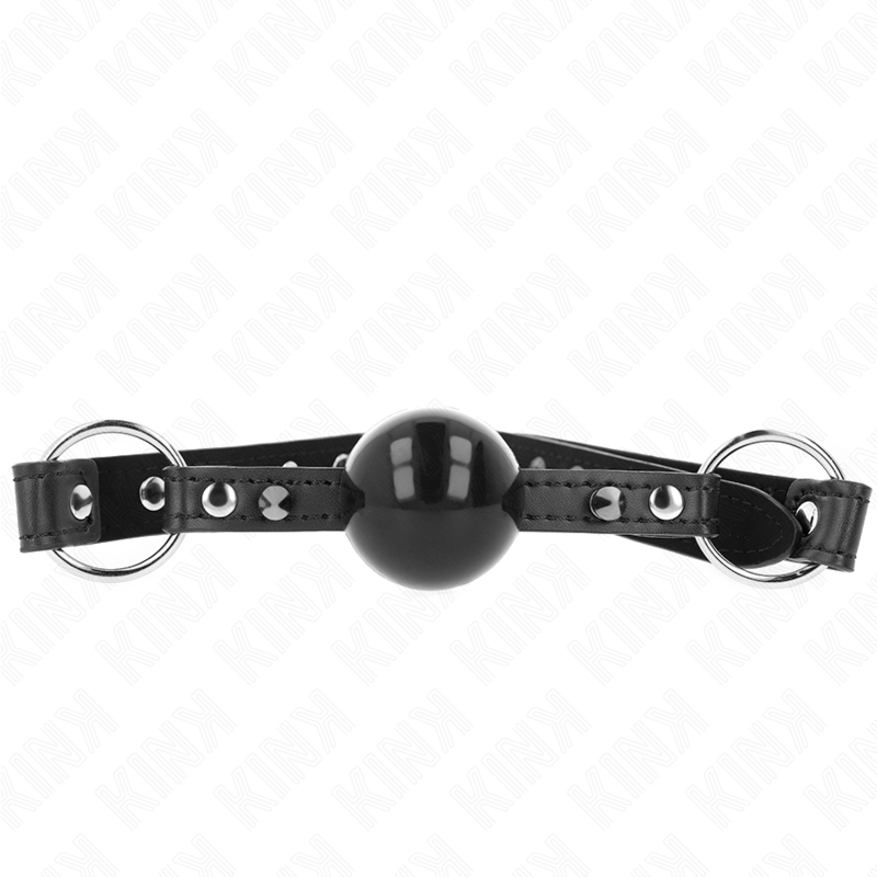 KINK - MORDAZA DE BOLA 4 CM CON REMACHE DE PUNTA Y CIERRE A PRESIÓN 65 x 2 CM - BDSM & BONDAGE - El Arte del Placer