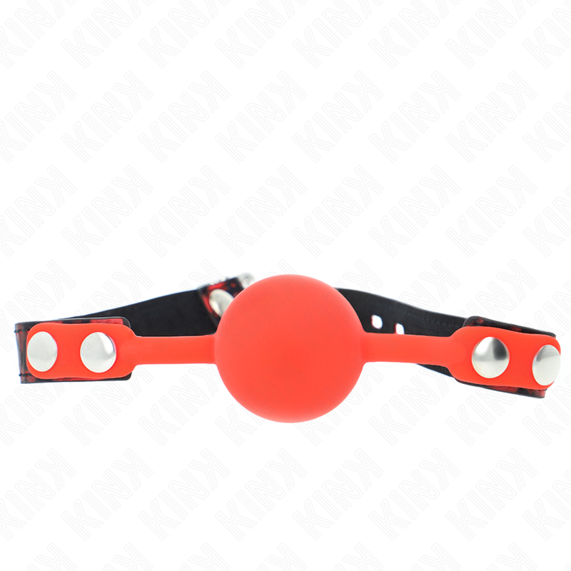 KINK - MORDAZA DE BOLA 4 CM DE SILICONA MODELO 2 CON CANDADO 60 x 2 CM - BDSM & BONDAGE - El Arte del Placer