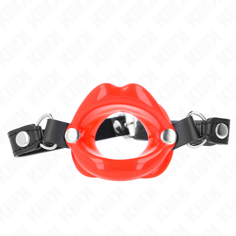 KINK – MORDAZA LABIAL 8 CM CON CORREA DE POLIPIEL 63 X 2 CM AJUSTABLE 39-58 CM - BDSM & BONDAGE - El Arte del…