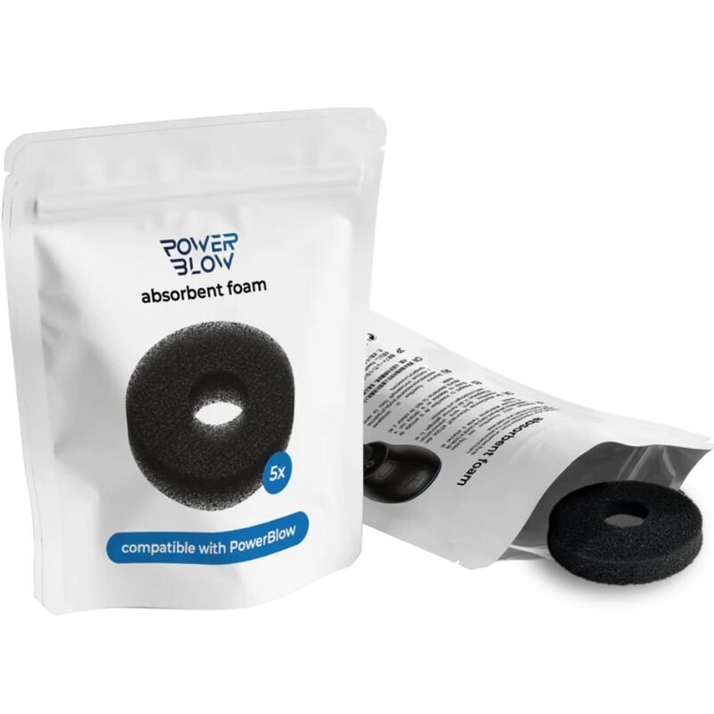 KIIROO - POWER BLOW ESPUMA ABSORBENTE DE RESPUESTO 5 UNIDADES - JUGUETES BIENESTAR - El Arte del Placer