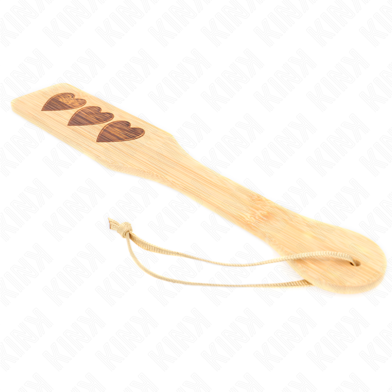 KINK - PALA DE BAMBÚ DISEÑO CORAZÓN 32 X 5.5 CM - Artículos BDSM - El Arte del Placer