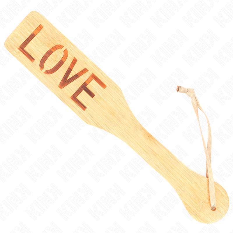 KINK - PALA DE BAMBÚ PALABRA LOVE 32 X 5.5 CM - Artículos BDSM - El Arte del Placer