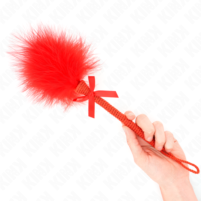 KINK – MASAJEADOR DE CUERDA DE NAILON CON PLUMAS PARA COSQUILLAS Y LAZO 25 CM - BDSM & BONDAGE - El Arte del …