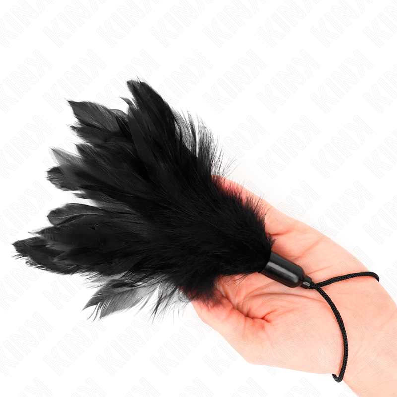 KINK - PLUMAS PARA COSQUILLAS CON MANGO DE CUERDA BASE DE PLÁSTICO 15 CM - BDSM & BONDAGE - El Arte del Placer