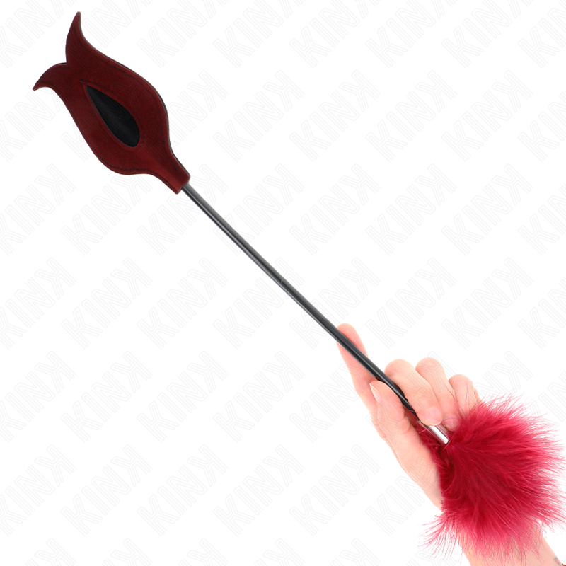 KINK - PLUMAS PARA COSQUILLAS CON PALETA FORMA DE ROSA 38 CM - BDSM & BONDAGE - El Arte del Placer