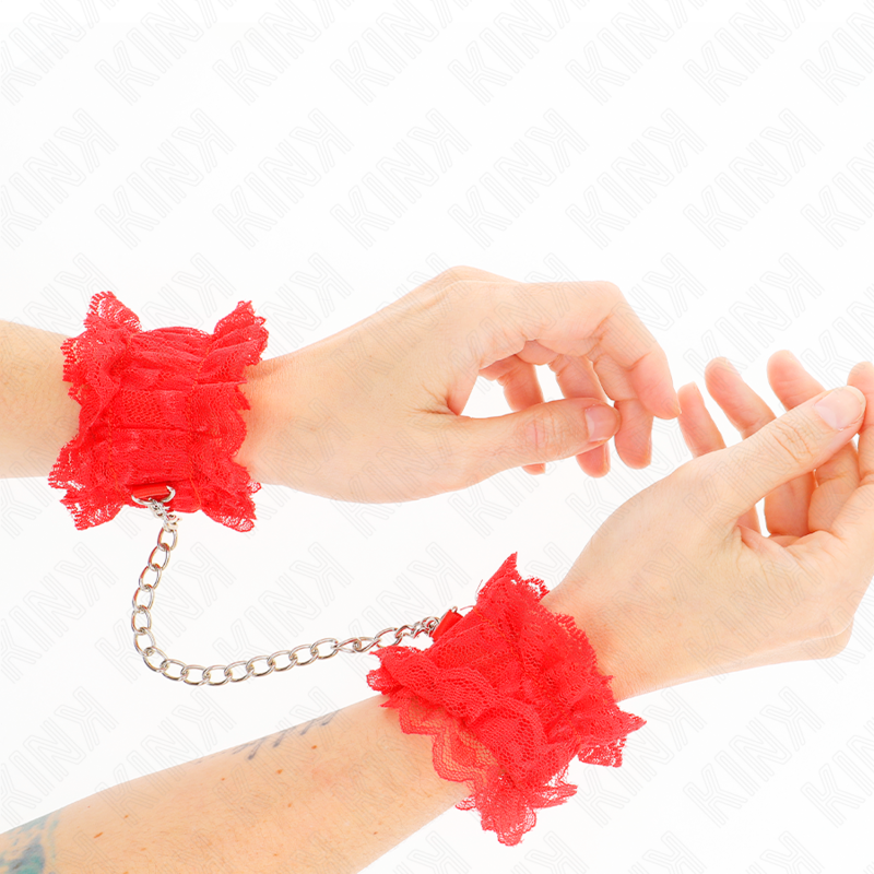 KINK – MUÑEQUERAS ELÁSTICAS DE ENCAJE - BDSM & BONDAGE - El Arte del Placer