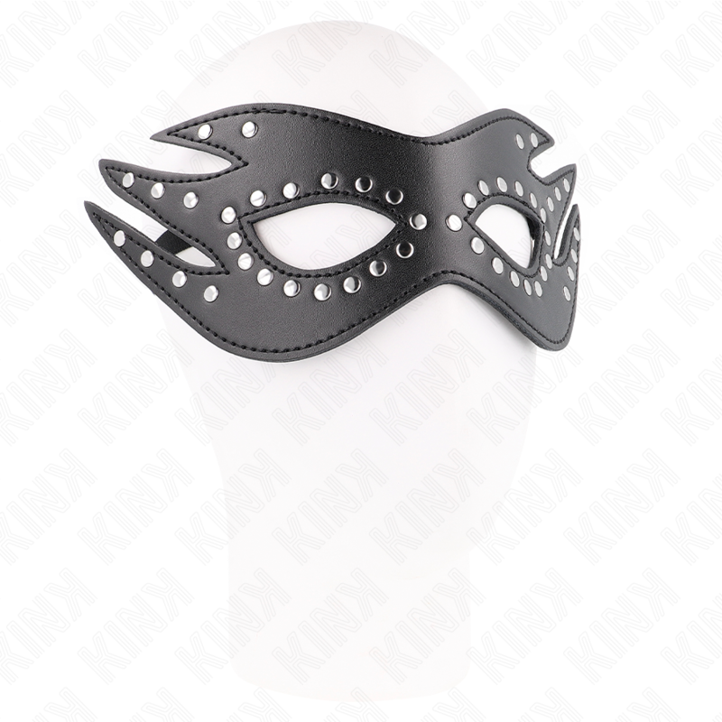 KINK - MÁSCARA DE POLIPIEL CON REMACHES MODELO 3 26 x 9.5 CM - BDSM & BONDAGE - El Arte del Placer