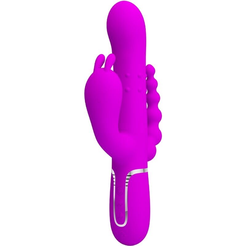 PRETTY LOVE – CAMMY TRIPLE VIBRADOR MULTIFUNCIÓN 4 EN 1 - JUGUETES BIENESTAR - El Arte del Placer