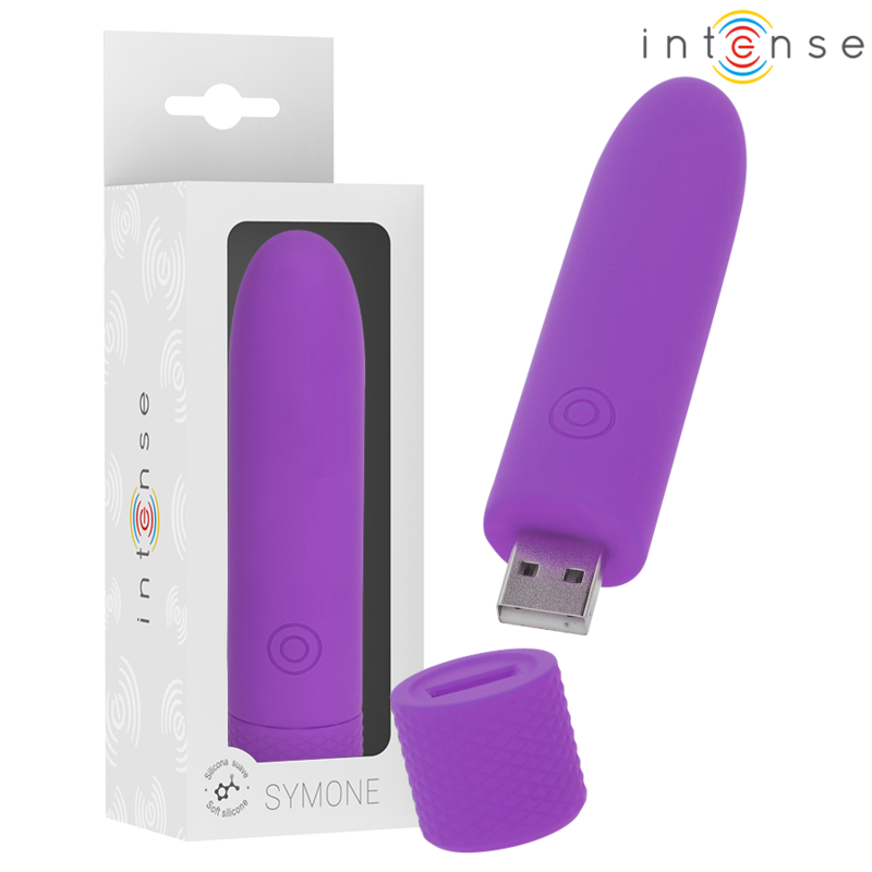 INTENSE – SYMONE BALA VIBRADORA RECARGABLE POR USB 8 VIBRACIONES 10 X 2.2 CM - Balas vibradoras - El Arte del Pla…