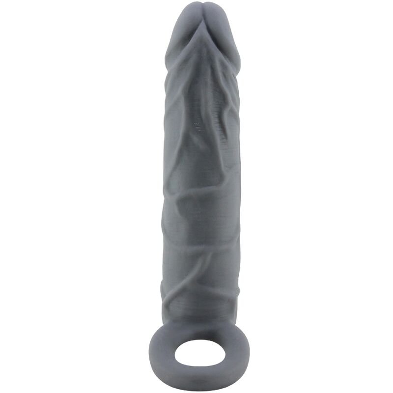 PRETTY LOVE - FUNDA DE PENE DE PIEL REALÍSTICA GRIS OSCURO - Accesorios para el pene - El Arte del Placer