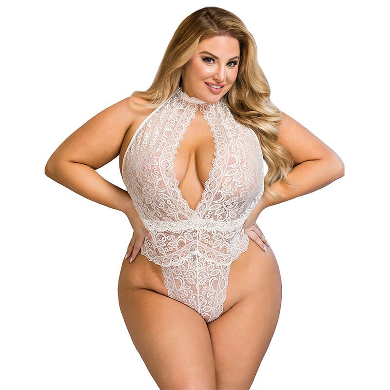 SUBBLIME - 953867 BODY DE ENCAJE BLANCO L/XL - Bodys - El Arte del Placer