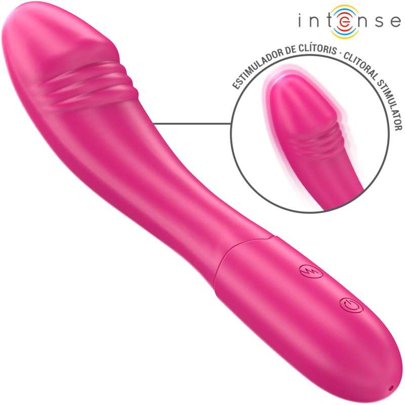 INTENSE - BELINDA VIBRADOR 19 CM FLEXIBLE 10 VIBRACIONES ROSA - JUGUETES BIENESTAR - El Arte del Placer
