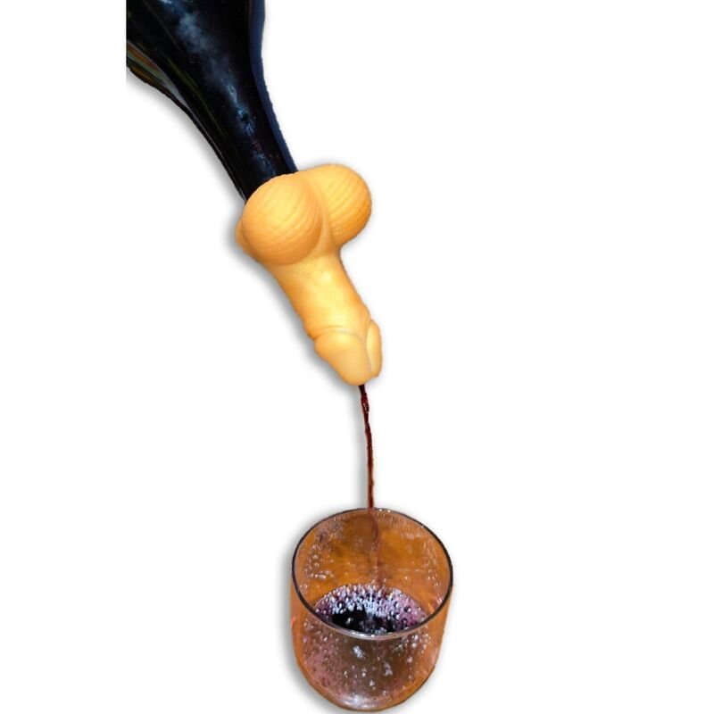 DIABLO PICANTE - DECANTADOR DE VINO FORMA PENE DORADO - Artículos divertidos - El Arte del Placer