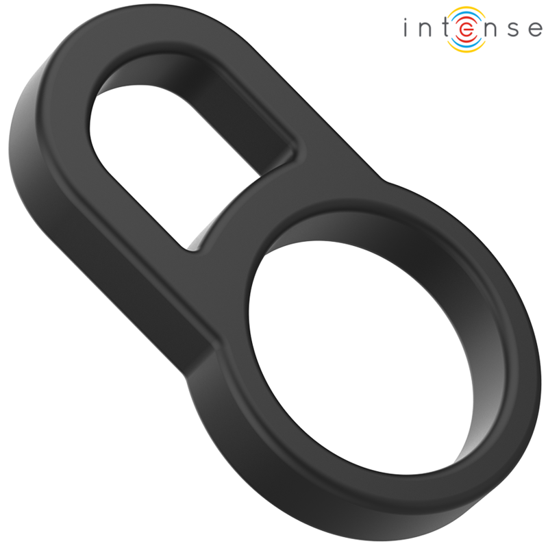 INTENSE - BOBBY ANILLO DOBLE PARA PENE SILICONA NEGRO - Accesorios para el pene - El Arte del Placer