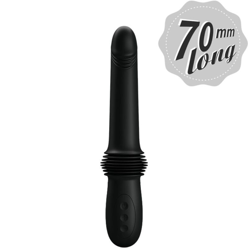 PRETTY LOVE - PAZUZU VIBRADOR 3 MODOS DE EMPUJE NEGRO - JUGUETES BIENESTAR - El Arte del Placer
