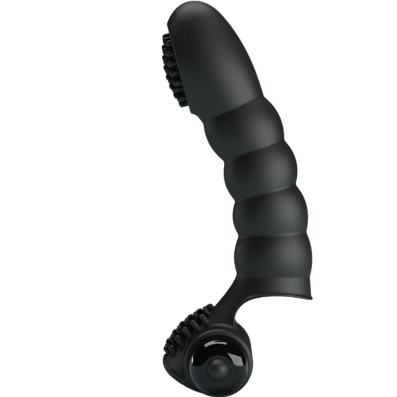 PRETTY LOVE - ALEXANDER VIBRADOR DE DEDO 10 VIBRACIONES NEGRO - JUGUETES BIENESTAR - El Arte del Placer