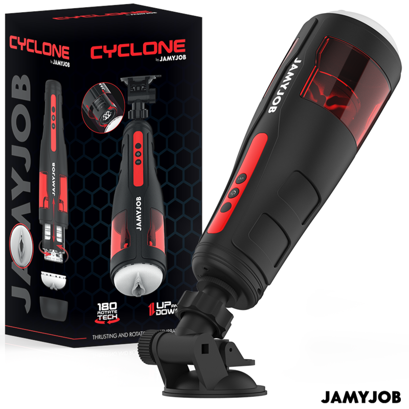 JAMYJOB - CYCLONE MASTURBADOR VAGINA AUTOMÁTICO 10 MODOS ROTACIÓN Y EMPUJE - JUGUETES BIENESTAR - El Arte del Placer