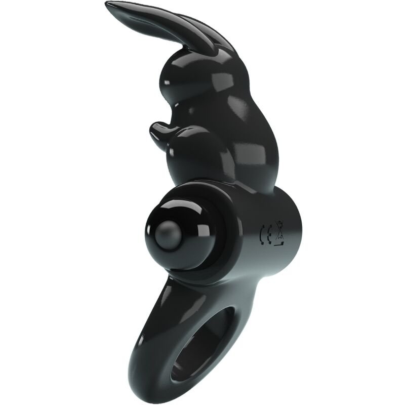 PRETTY LOVE - EXCITING RING ANILLO VIBRADOR RABBIT 10 VIBRACIONES NEGRO - Accesorios para el pene - El Arte del Placer