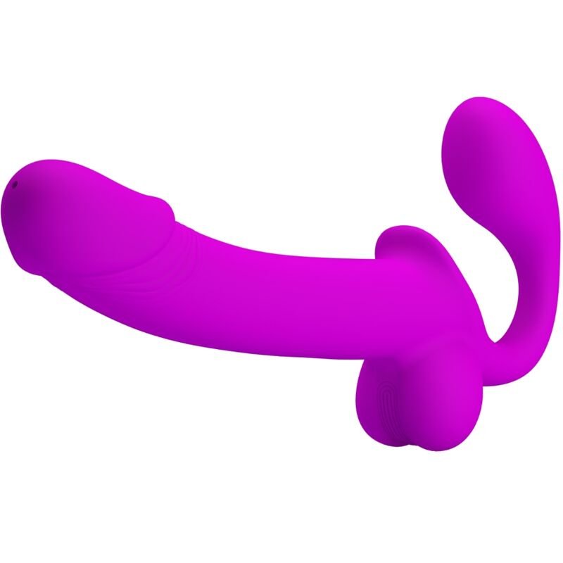 PRETTY LOVE - KELPIE ESTIMULADOR STRAP-ON DOBLE MORADO - Estimuladores - El Arte del Placer