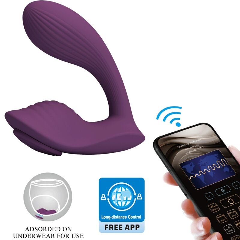 PRETTY LOVE - FRANZ MASAJEADOR & VIBRADOR APP GRATUTITA MORADO - JUGUETES BIENESTAR - El Arte del Placer