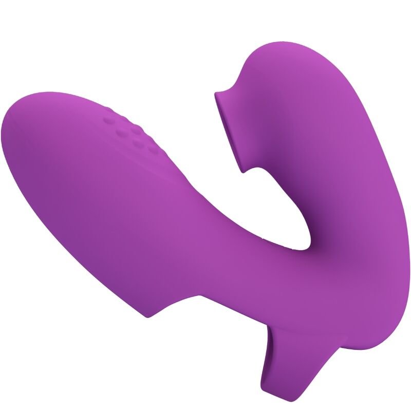 PRETTY LOVE - ATHENA VIBRADOR DE DEDO CON ESTIMULADOR CLÍTORIS MORADO - JUGUETES BIENESTAR - El Arte del Placer
