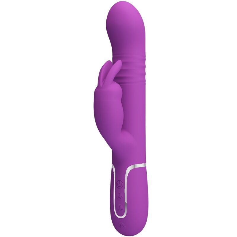 PRETTY LOVE - COALE VIBRADOR RABBIT MULTIFUNCIÓN 4 EN 1 MORADO - JUGUETES BIENESTAR - El Arte del Placer