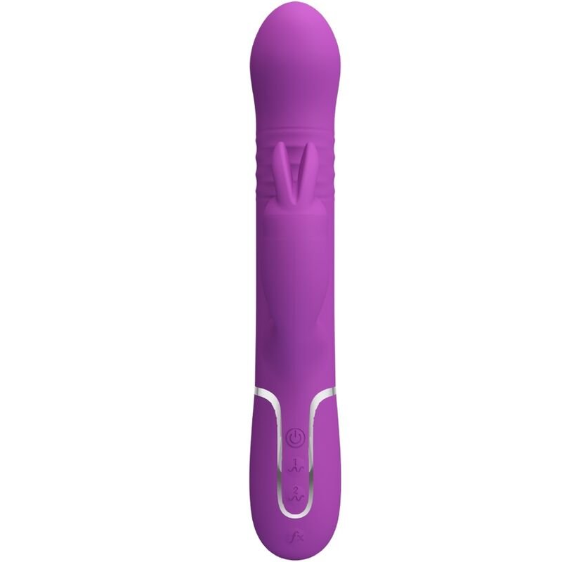 PRETTY LOVE - COALE VIBRADOR RABBIT MULTIFUNCIÓN 4 EN 1 MORADO - JUGUETES BIENESTAR - El Arte del Placer
