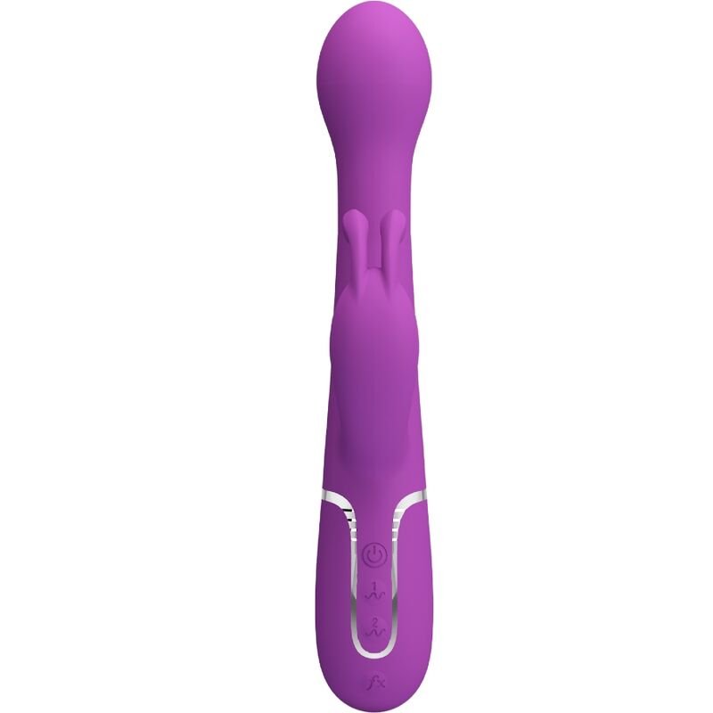 PRETTY LOVE - DEJON VIBRADOR RABBIT MULTIFUNCIÓN 3 EN 1 MORADO - JUGUETES BIENESTAR - El Arte del Placer