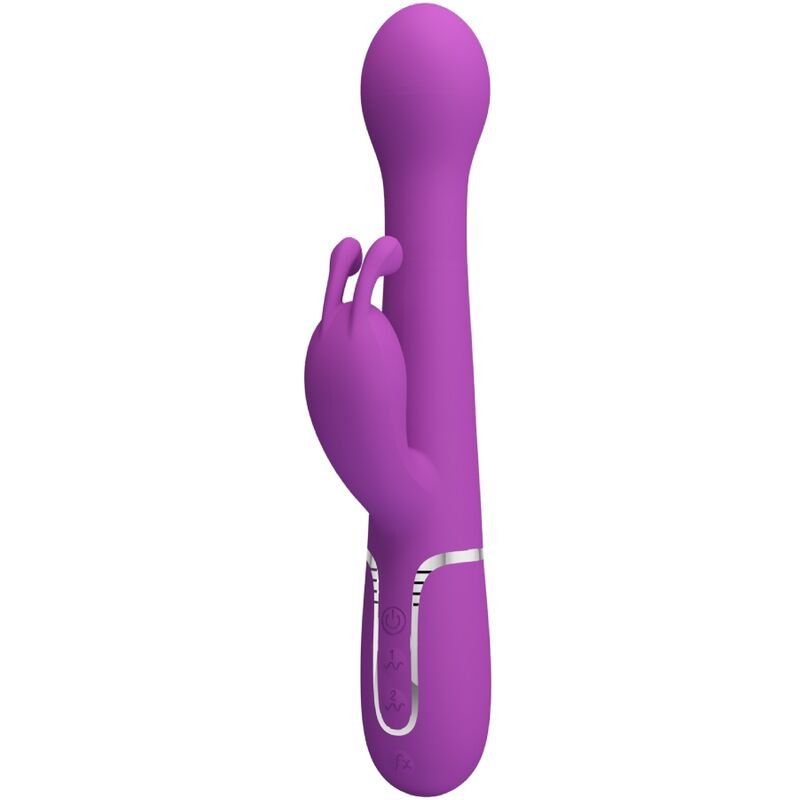 PRETTY LOVE - DEJON VIBRADOR RABBIT MULTIFUNCIÓN 3 EN 1 MORADO - JUGUETES BIENESTAR - El Arte del Placer