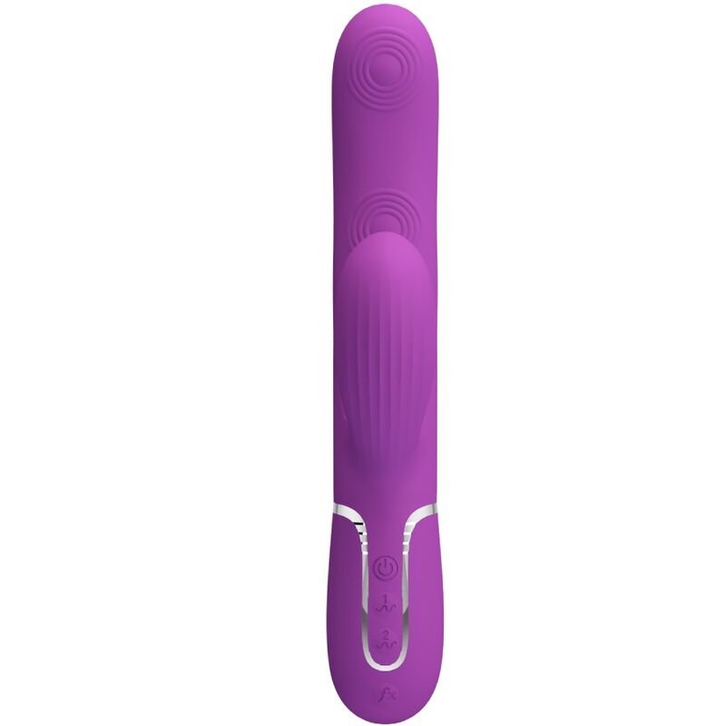 PRETTY LOVE - PERLITA VIBRADOR RABBIT MULTIFUNCIÓN 3 EN 1 MORADO - JUGUETES BIENESTAR - El Arte del Placer
