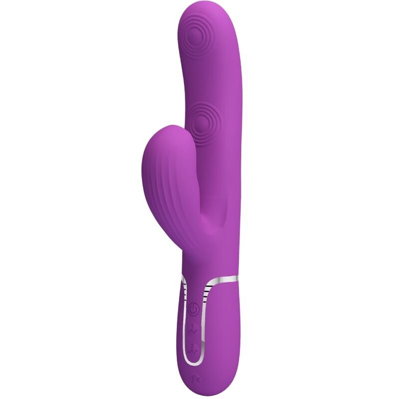 PRETTY LOVE - PERLITA VIBRADOR RABBIT MULTIFUNCIÓN 3 EN 1 MORADO - JUGUETES BIENESTAR - El Arte del Placer