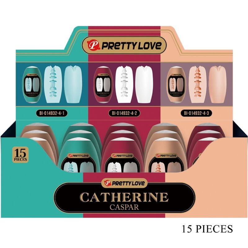 PRETTY LOVE - CASPAR PACK 15 MASTRUBADORES MASCULINOS VARIOS - JUGUETES BIENESTAR - El Arte del Placer