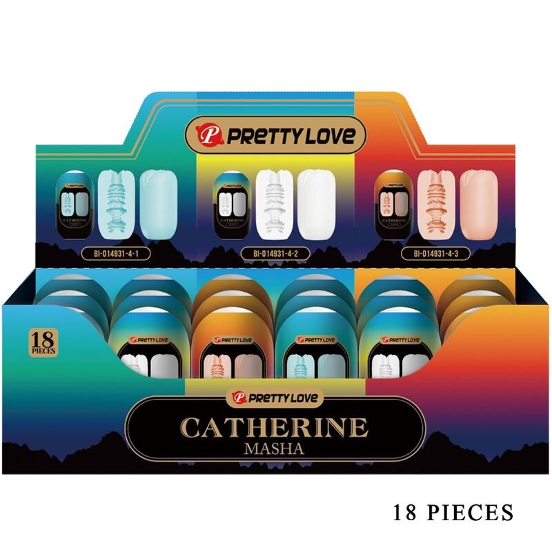 PRETTY LOVE - MASHA PACK 18 MASTRUBADORES MASCULINOS VARIOS - JUGUETES BIENESTAR - El Arte del Placer