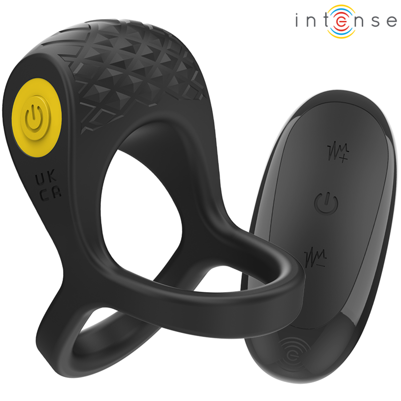 INTENSE - ALEX ANILLO DOBLE VIBRADOR PENE 10 VIBRACIONES NEGRO - Accesorios para el pene - El Arte del Placer