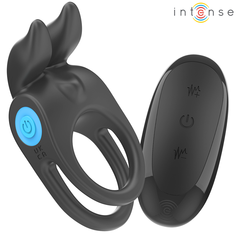 INTENSE - SAM ANILLO DOBLE VIBRADOR PENE 10 VIBRACIONES NEGRO - Accesorios para el pene - El Arte del Placer