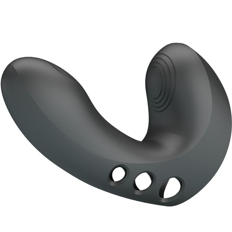 PRETTY LOVE - CAMELIA VIBRADOR DE DEDO 7 VIBRACIONES NEGRO - JUGUETES BIENESTAR - El Arte del Placer