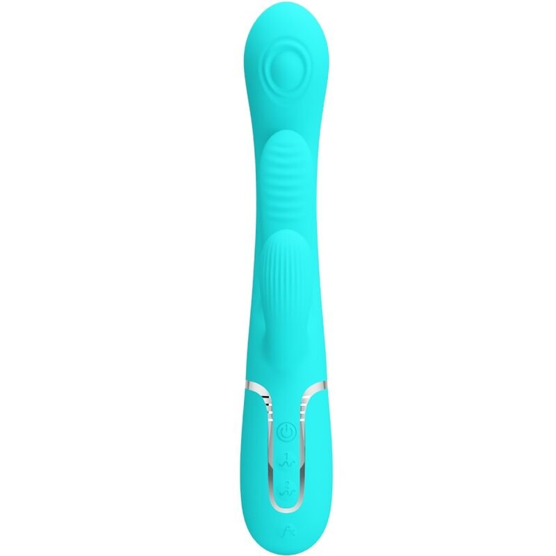 PRETTY LOVE - SHANIA TRIPLE VIBRADOR RABBIT MULTIFUNCIÓN 3 EN 1 - JUGUETES BIENESTAR - El Arte del Placer